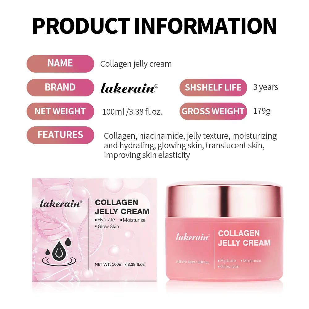 HydraLift Collagen Jelly Cream Firming Niacinamide Face Cream With Hydrolyzed Collagen Moisturizer 5