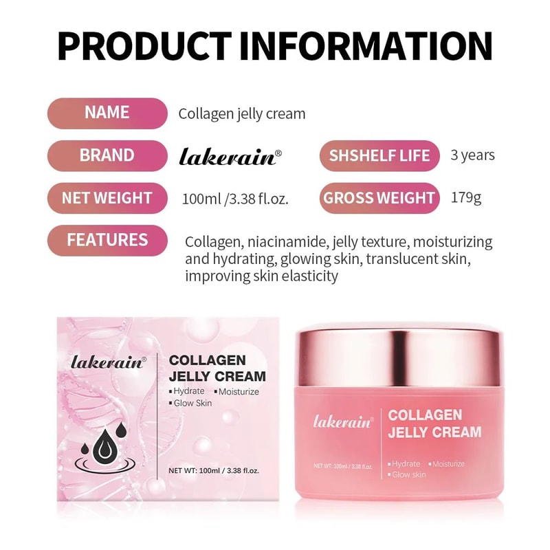 HydraLift Collagen Jelly Cream Firming Niacinamide Face Cream With Hydrolyzed Collagen Moisturizer 5