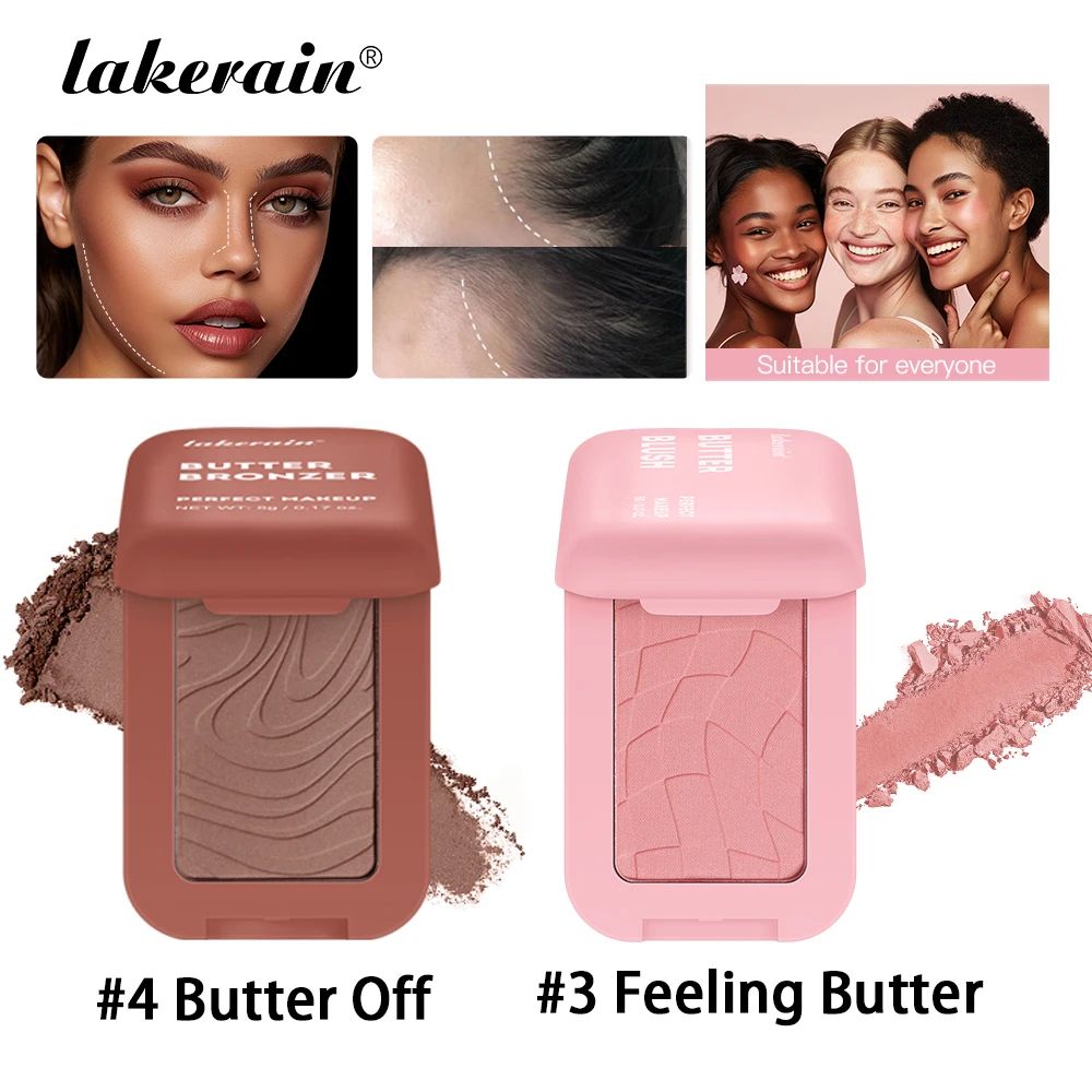 SoftBloom Butter Blush Powder Waterproof Matte Blush Powder For Natural Single Color Cheek Blush 0