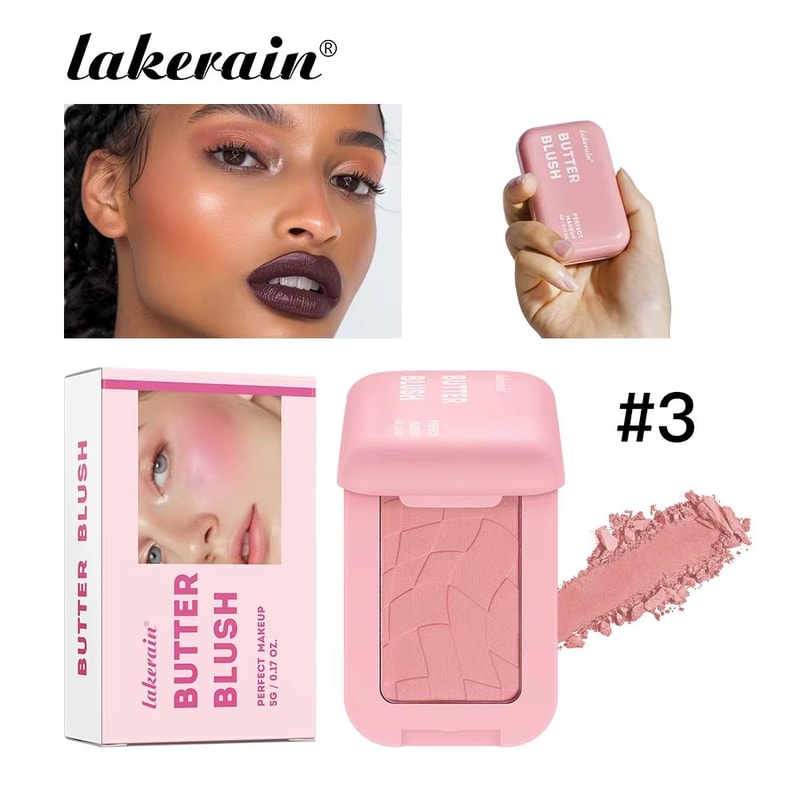 SoftBloom Butter Blush Powder Waterproof Matte Blush Powder For Natural Single Color Cheek Blush 9