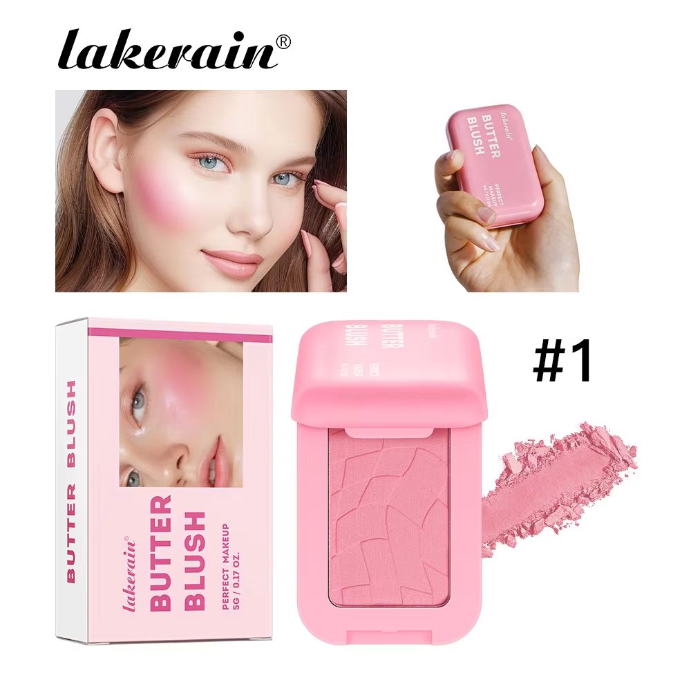 SoftBloom Butter Blush Powder Waterproof Matte Blush Powder For Natural Single Color Cheek Blush 7