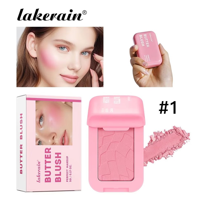 SoftBloom Butter Blush Powder Waterproof Matte Blush Powder For Natural Single Color Cheek Blush 7