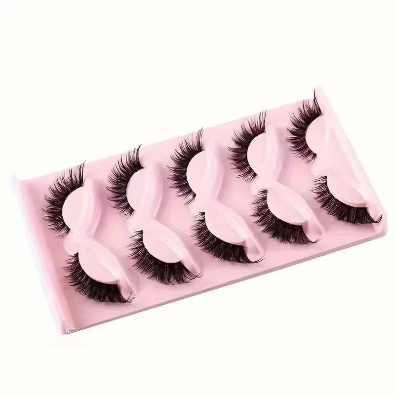 5 Pair Cat Eye Lashes Wispy Faux False Eyelashes For Eye Elongation And Natural Glam 3