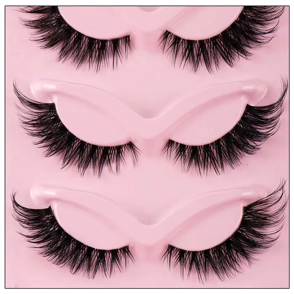 5 Pair Cat Eye Lashes Wispy Faux False Eyelashes For Eye Elongation And Natural Glam 4