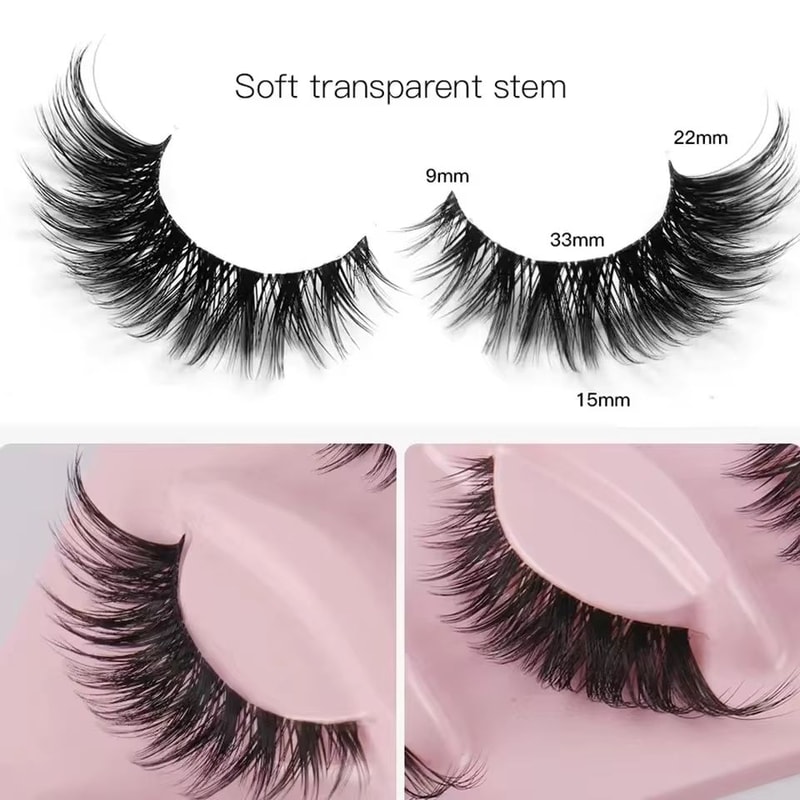 5 Pair Cat Eye Lashes Wispy Faux False Eyelashes For Eye Elongation And Natural Glam 5