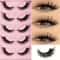 5 Pair Cat Eye Lashes Wispy Faux False Eyelashes For Eye Elongation And Natural Glam 6