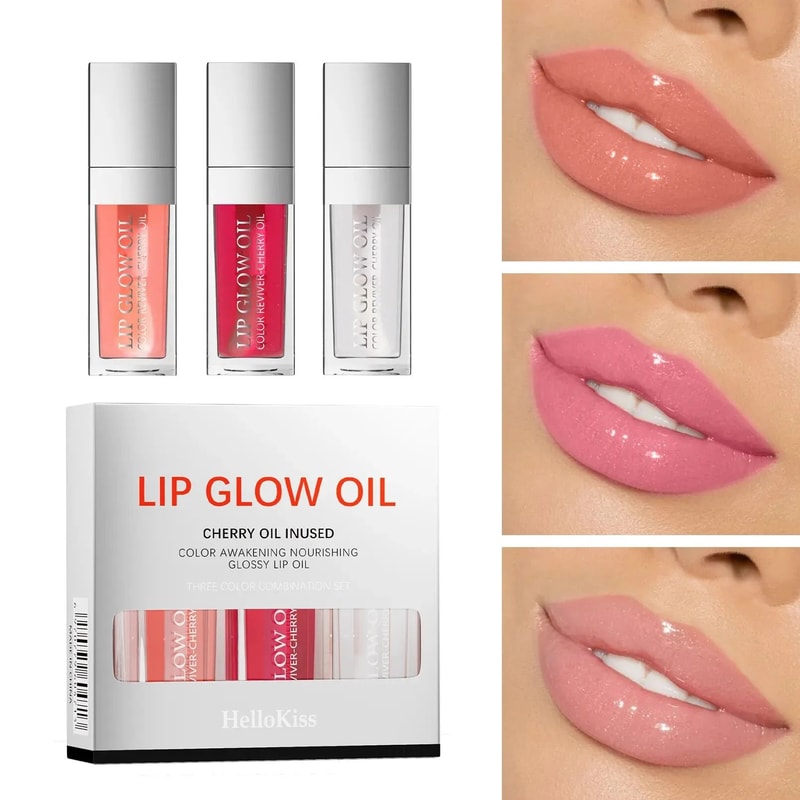 Crystal Jelly Lip Oil Set Hydrating Lip Plumper Gloss Tinted Lip Glow Collection 5