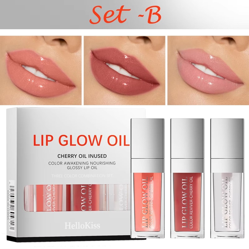Crystal Jelly Lip Oil Set Hydrating Lip Plumper Gloss Tinted Lip Glow Collection 6