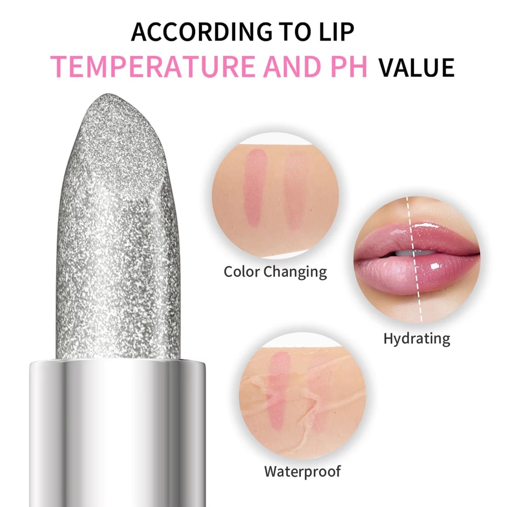 Temperature Color Changing Lipstick Glitter Waterproof Lip Tint Velvet Matte Lip Color 1