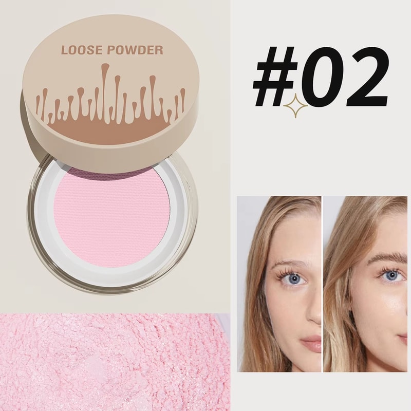 5 Color Loose Setting Powder Pore Blurring Matte Face Powder Long Lasting Makeup Finish 8