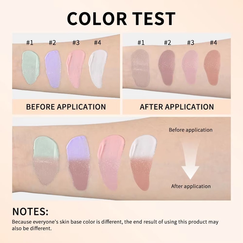 Magic Color Changing Foundation Liquid CC Cream Foundation Long Lasting Skin Tone Matching Base 4