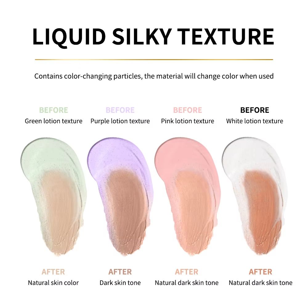 Magic Color Changing Foundation Liquid CC Cream Foundation Long Lasting Skin Tone Matching Base 5