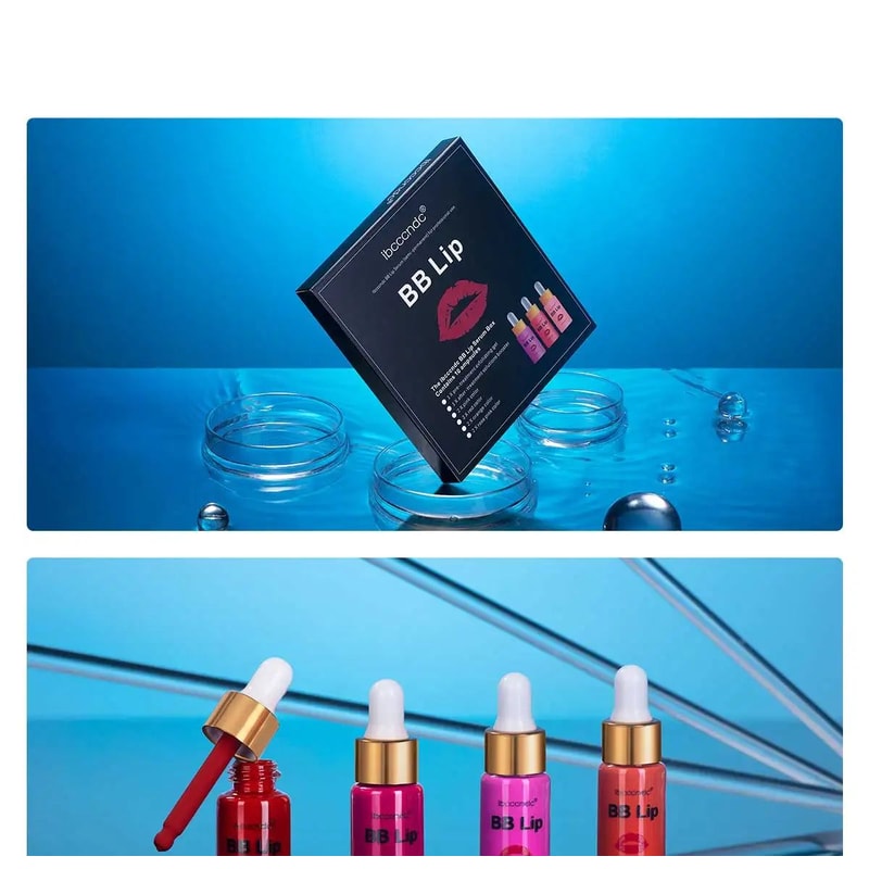 Korean BB Lips Ampoule Serum Starter Set Semi Permanent Lip Tint Serum Hydrating Lip Glow Kit 4