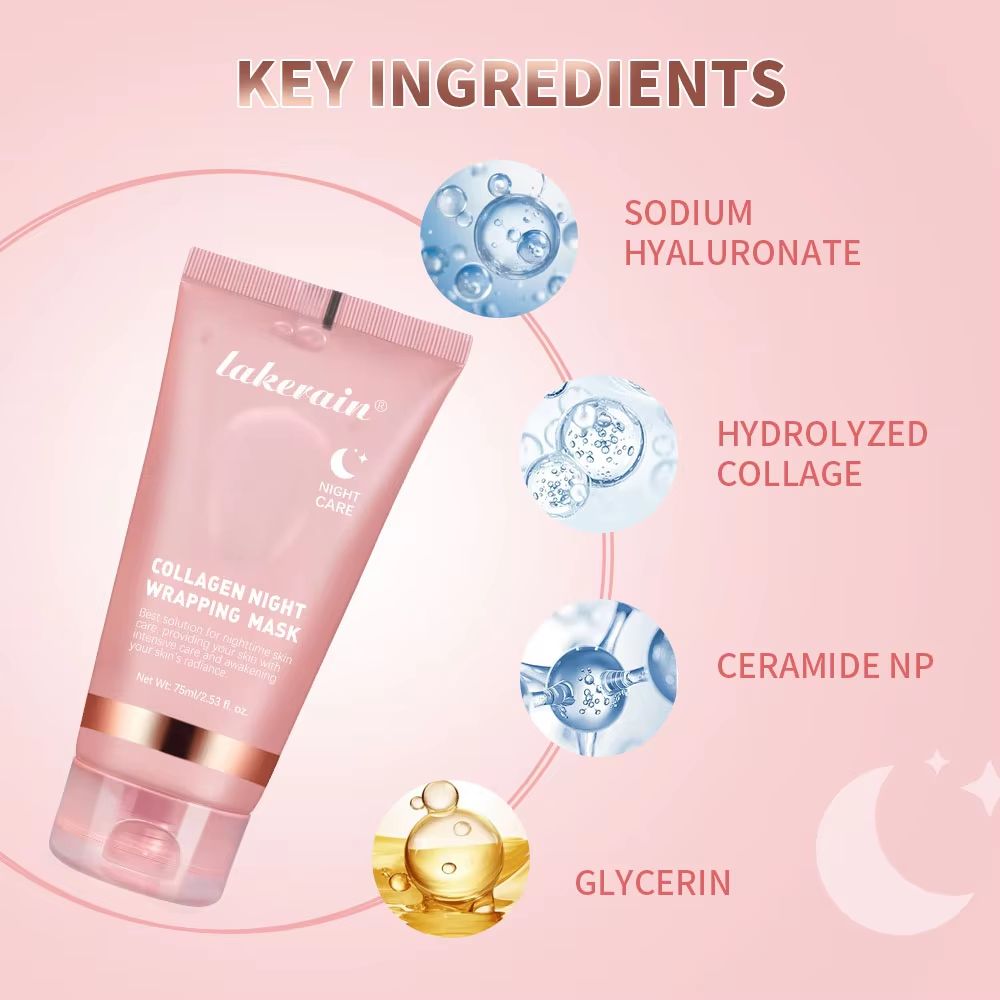 Korean Deep Collagen Peel Off Mask Anti Wrinkle Skin Tightening Face Mask Overnight Bio Wrap 5