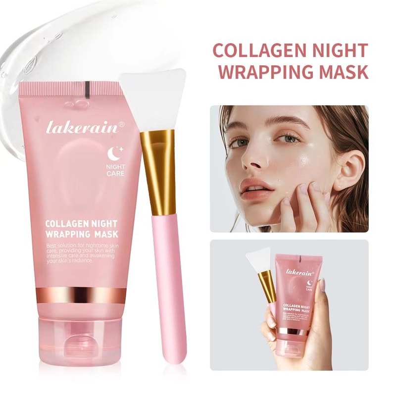 Korean Deep Collagen Peel Off Mask Anti Wrinkle Skin Tightening Face Mask Overnight Bio Wrap 7