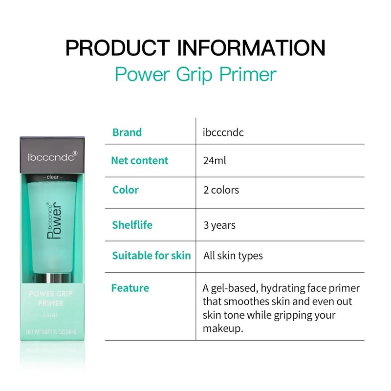 Power Grip Hydrating Face Primer Gel Based Makeup Gripping Primer For Smooth Skin 081 Fl Oz 2