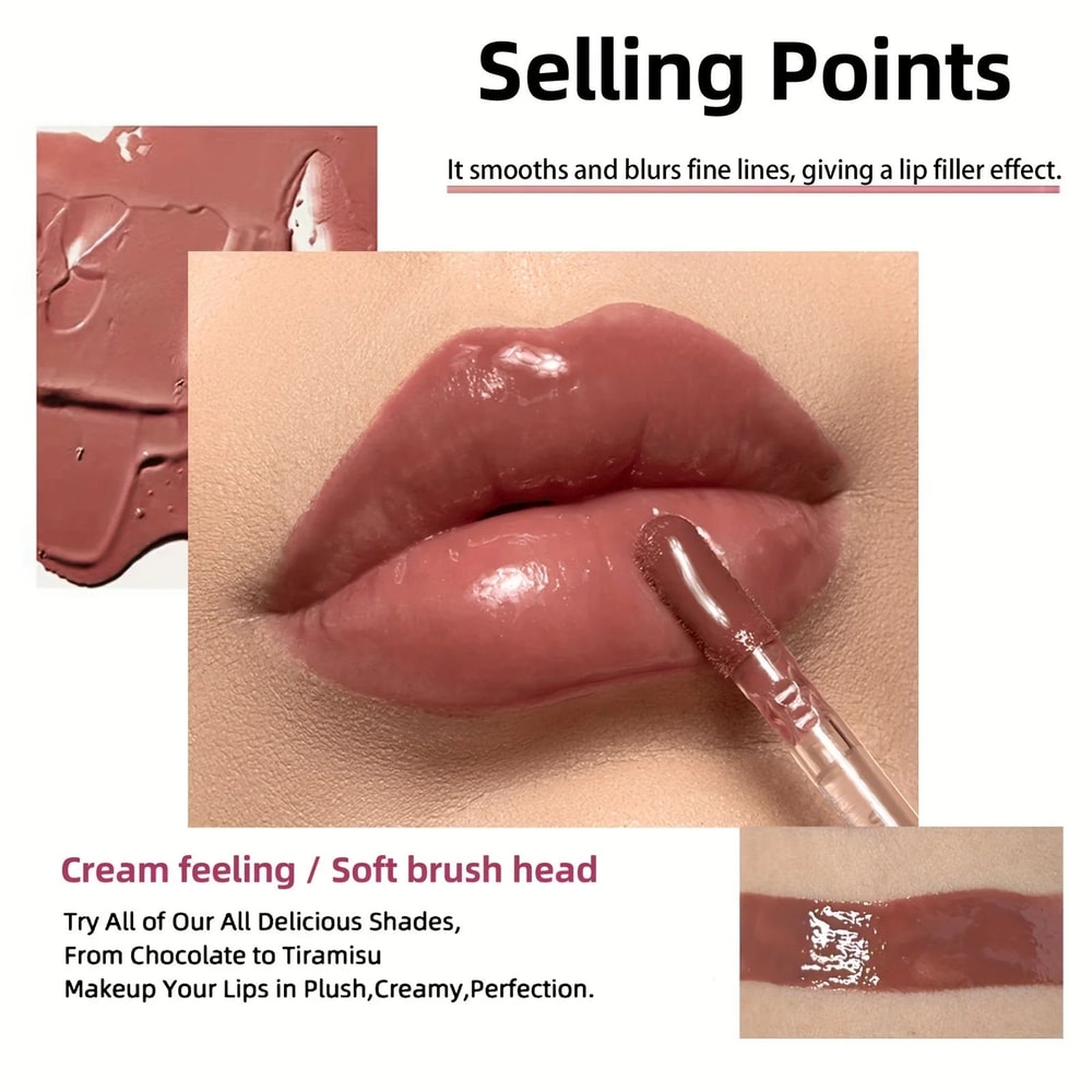 Hydrating Crystal Lip Oil Plumping Tinted Gloss For Soft Shiny Lips 2