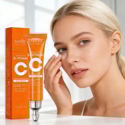 sadoer vitamin c eye cream for dark circles and eye bags brightening moisturizing treatment