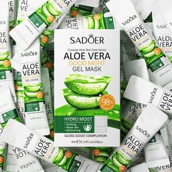 sadoer aloe vera sleeping mask 20pcs overnight hydrating face mask for anti aging and skin repair