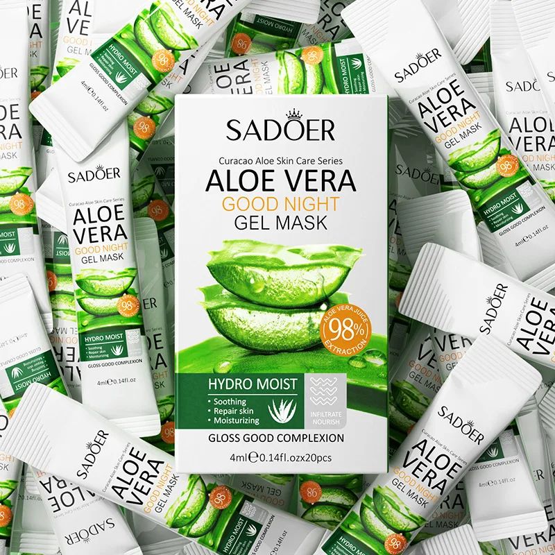 SADOER Aloe Vera Sleeping Mask 20pcs Overnight Hydrating Face Mask For Anti Aging And Skin Repair 0
