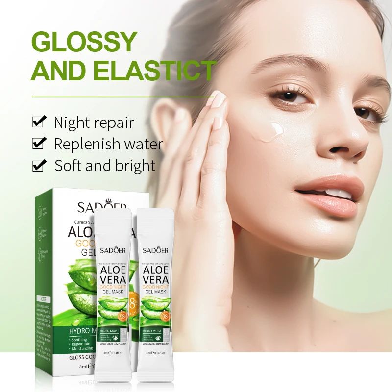 SADOER Aloe Vera Sleeping Mask 20pcs Overnight Hydrating Face Mask For Anti Aging And Skin Repair 1