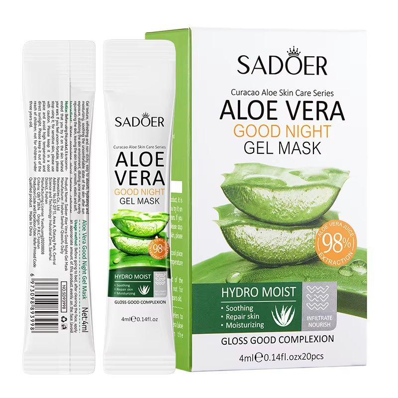 SADOER Aloe Vera Sleeping Mask 20pcs Overnight Hydrating Face Mask For Anti Aging And Skin Repair 5