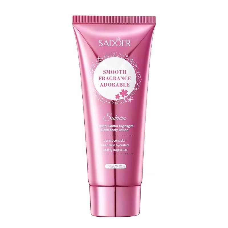 SADOER Sakura Body Lotion Shimmering Hydrating Body Cream With Floral Fragrance And Skin Brightenin 4