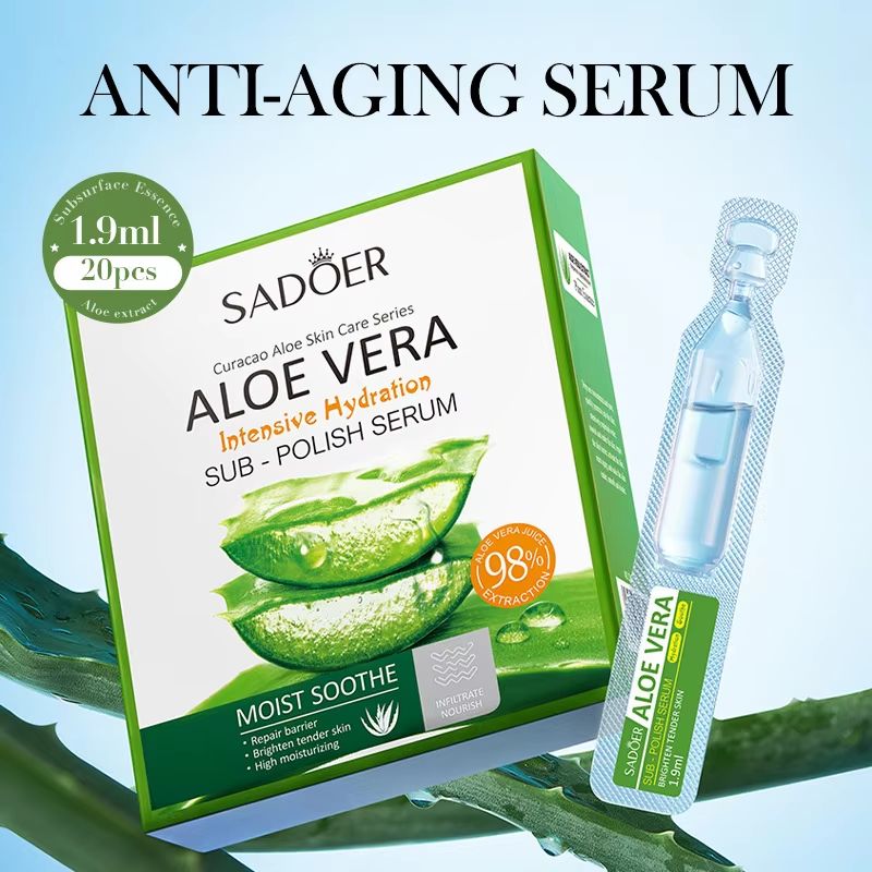 SADOER Aloe Vera Face Serum Hydrating Anti Aging Serum For Brightening And Firming Skin 1