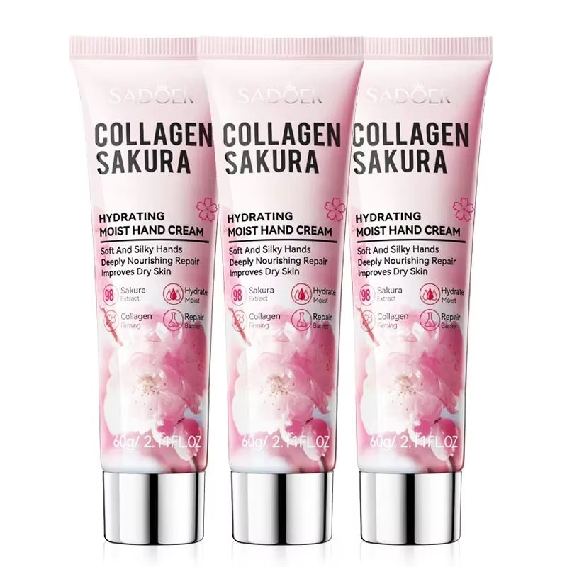 SADOER Sakura Hand Cream Hydrating Moisturizing Hand Cream For Brightening And Anti Aging Hand Care 5