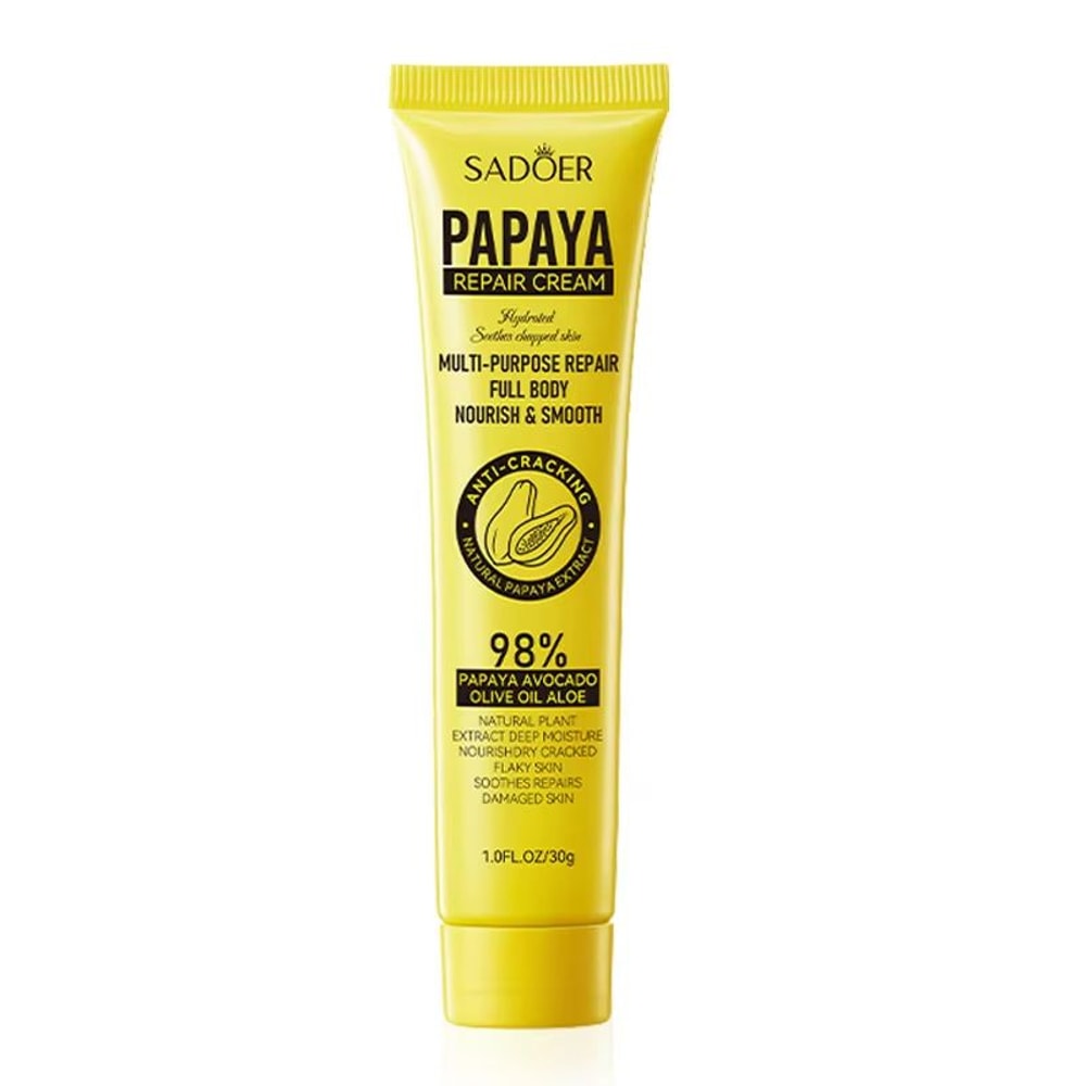 SADOER Papaya Repair Cream Hydrating Papaya Moisturizing Cream For Anti Cracking Skin And Deep Body 5