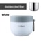 600ML Stainless Steel Lunch Bowl Microwave Safe Soup Noodle Container With Lid 6