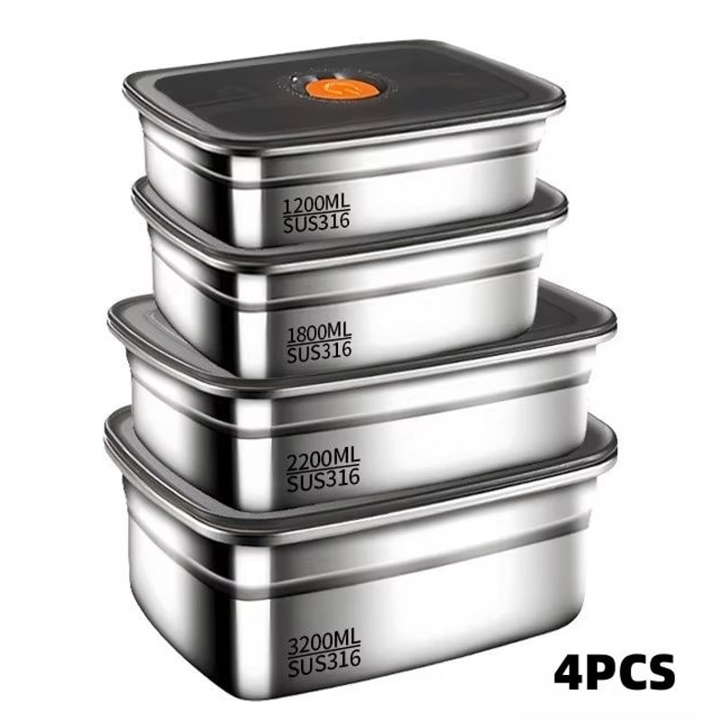 316 Stainless Steel Leak Proof Bento Lunch Box Food Storage Container 11