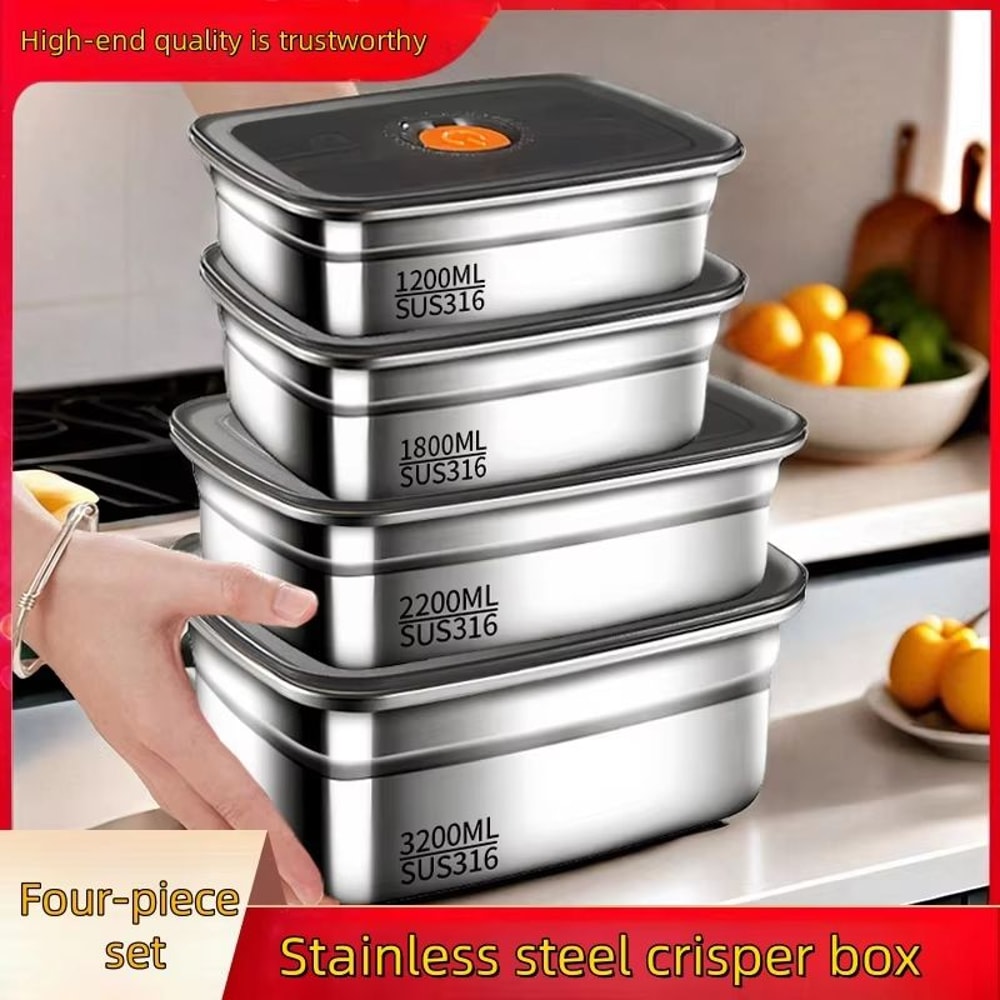 316 Stainless Steel Leak Proof Bento Lunch Box Food Storage Container 2