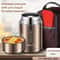 316 Stainless Steel Food Thermos With Spoon And Insulated Carry Bag 0
