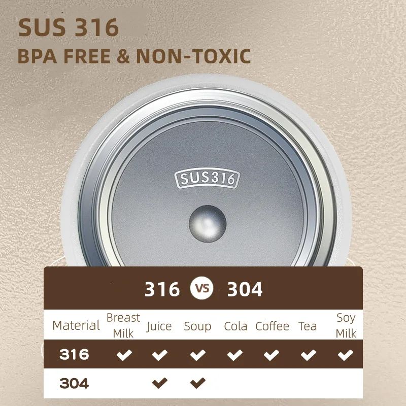 316 Stainless Steel Food Thermos With Spoon And Insulated Carry Bag 3