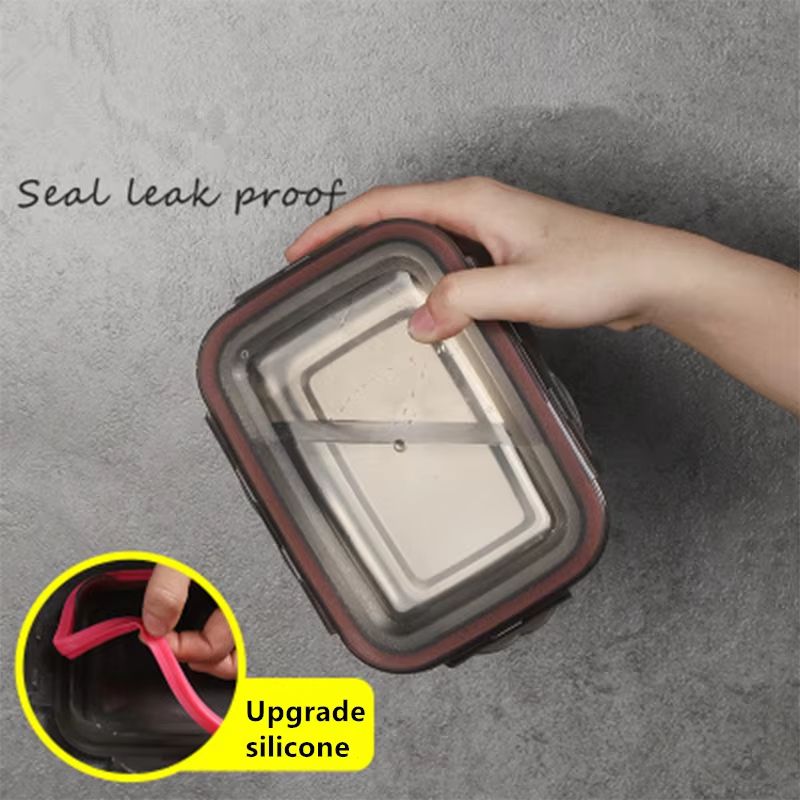 304 Stainless Steel Leakproof Bento Lunch Box Travel Food Storage Container 5