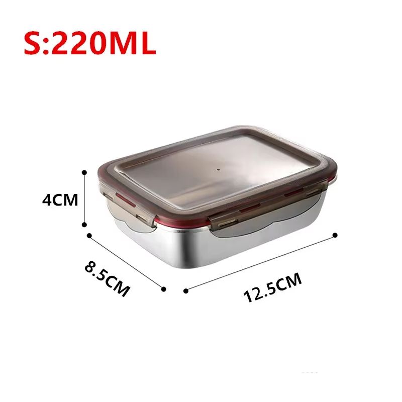 304 Stainless Steel Leakproof Bento Lunch Box Travel Food Storage Container 6