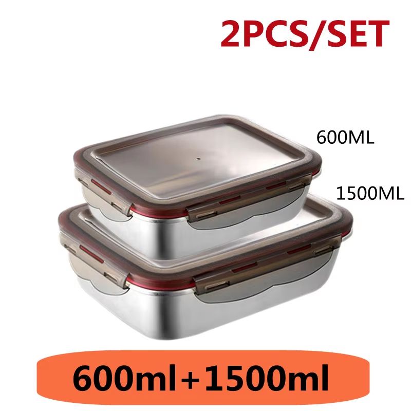 304 Stainless Steel Leakproof Bento Lunch Box Travel Food Storage Container 10