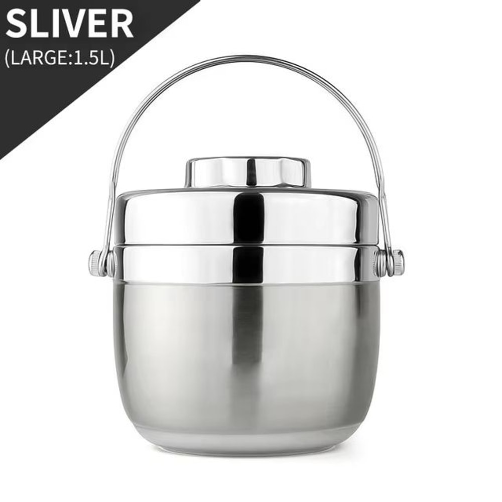Stainless Steel Food Thermos Lunch Box With Bag And Tableware 11