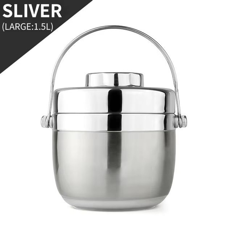 Stainless Steel Food Thermos Lunch Box With Bag And Tableware 11