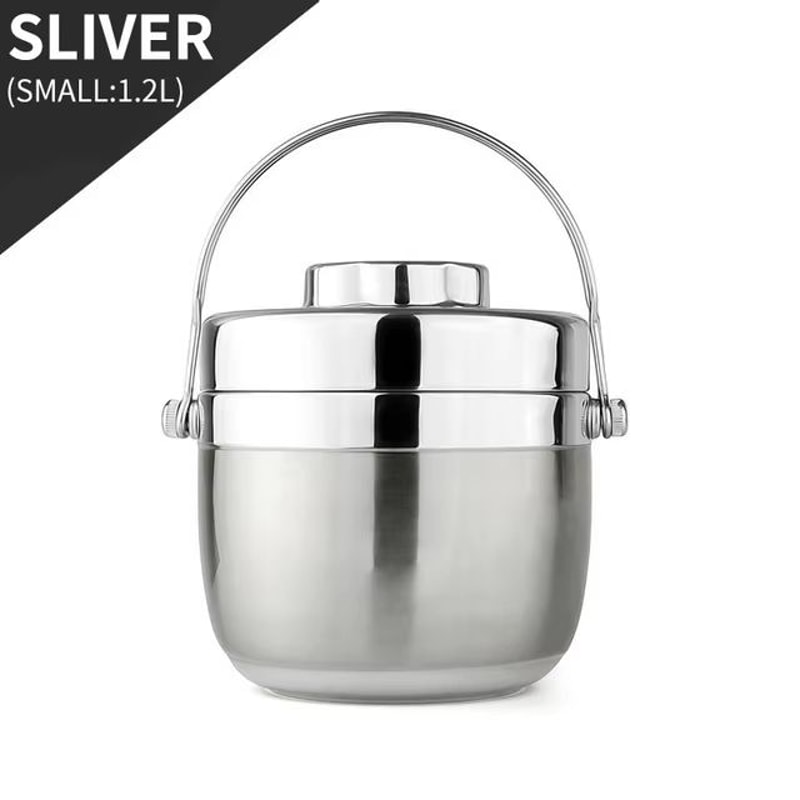 Stainless Steel Food Thermos Lunch Box With Bag And Tableware 6