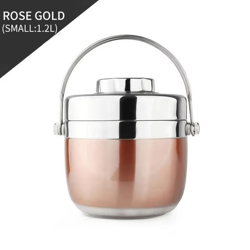 Stainless Steel Food Thermos Lunch Box With Bag And Tableware 7