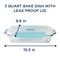 TrueLock 3 Quart Glass Baking Dish With Locking Lid And Steam Vent 2