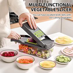 16 in 1 multifunction vegetable chopper and slicer set with egg separator