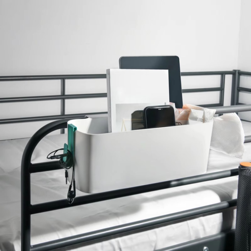 Bedside Storage Caddy With Double Hook Hanging Organizer For Beds And Cribs 0