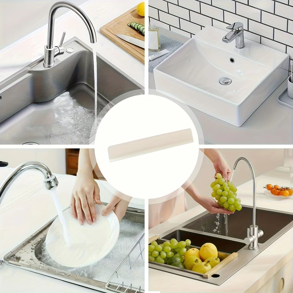 Silicone Sink Splash Guard Waterproof Kitchen Baffle For Cleaner Dishwashing 2