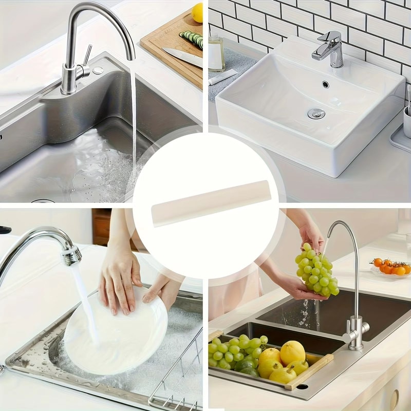 Silicone Sink Splash Guard Waterproof Kitchen Baffle For Cleaner Dishwashing 2