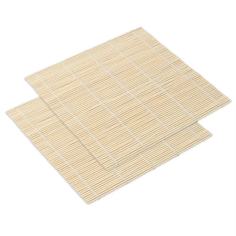 White Finish Bamboo Sushi Mat Non Stick Sushi Rolling Mat Japanese Style Makisu Sushi Roller 7