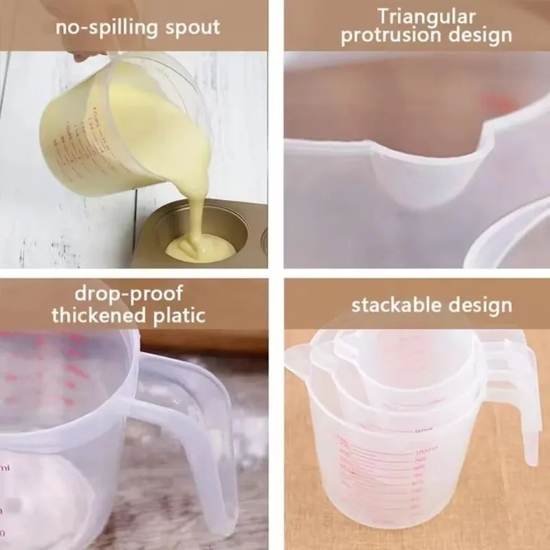 Clear Plastic Liquid Measuring Cup Beaker For Baking And Cooking 845 Fl Oz 1691 Fl Oz 3381 Fl Oz 2