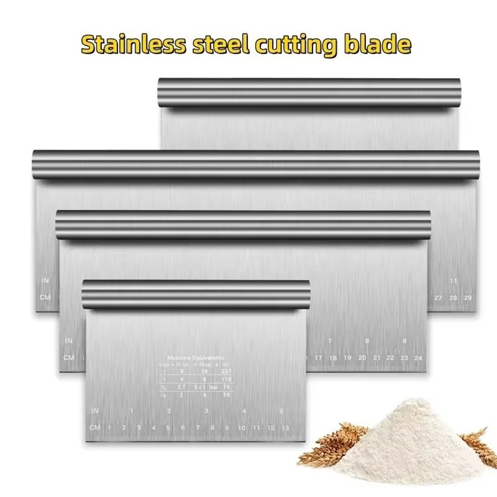 Professional Stainless Steel Cake Scraper Buttercream Edge Cake Smoother Tool Baking Pastry Spatula 0
